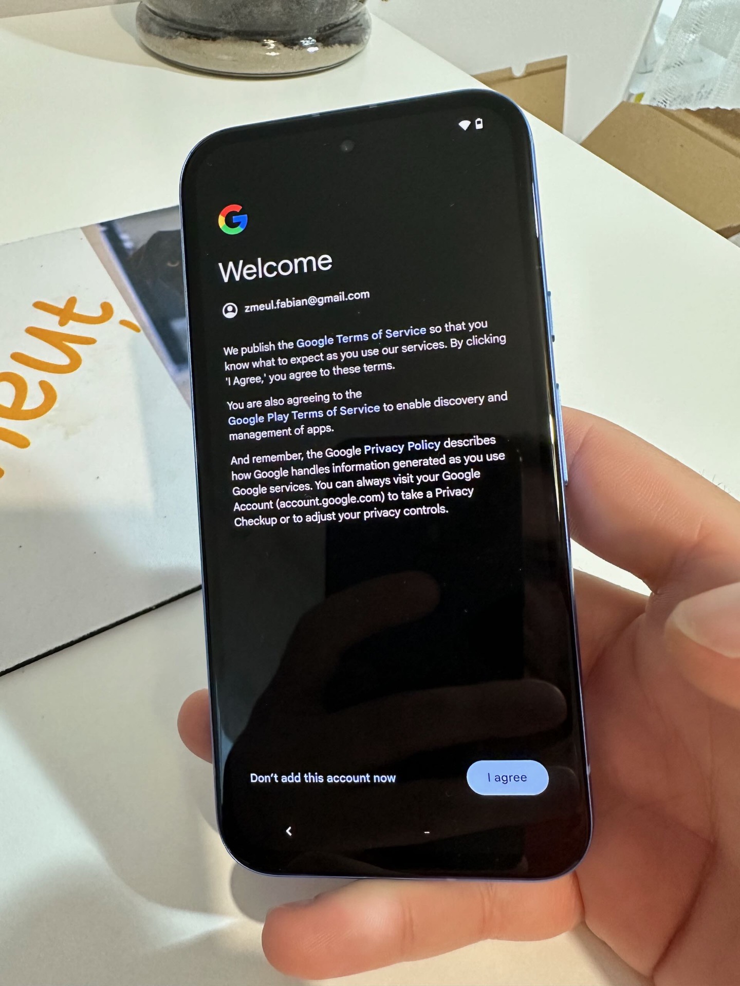 Setarea inițială a Google Pixel 8a