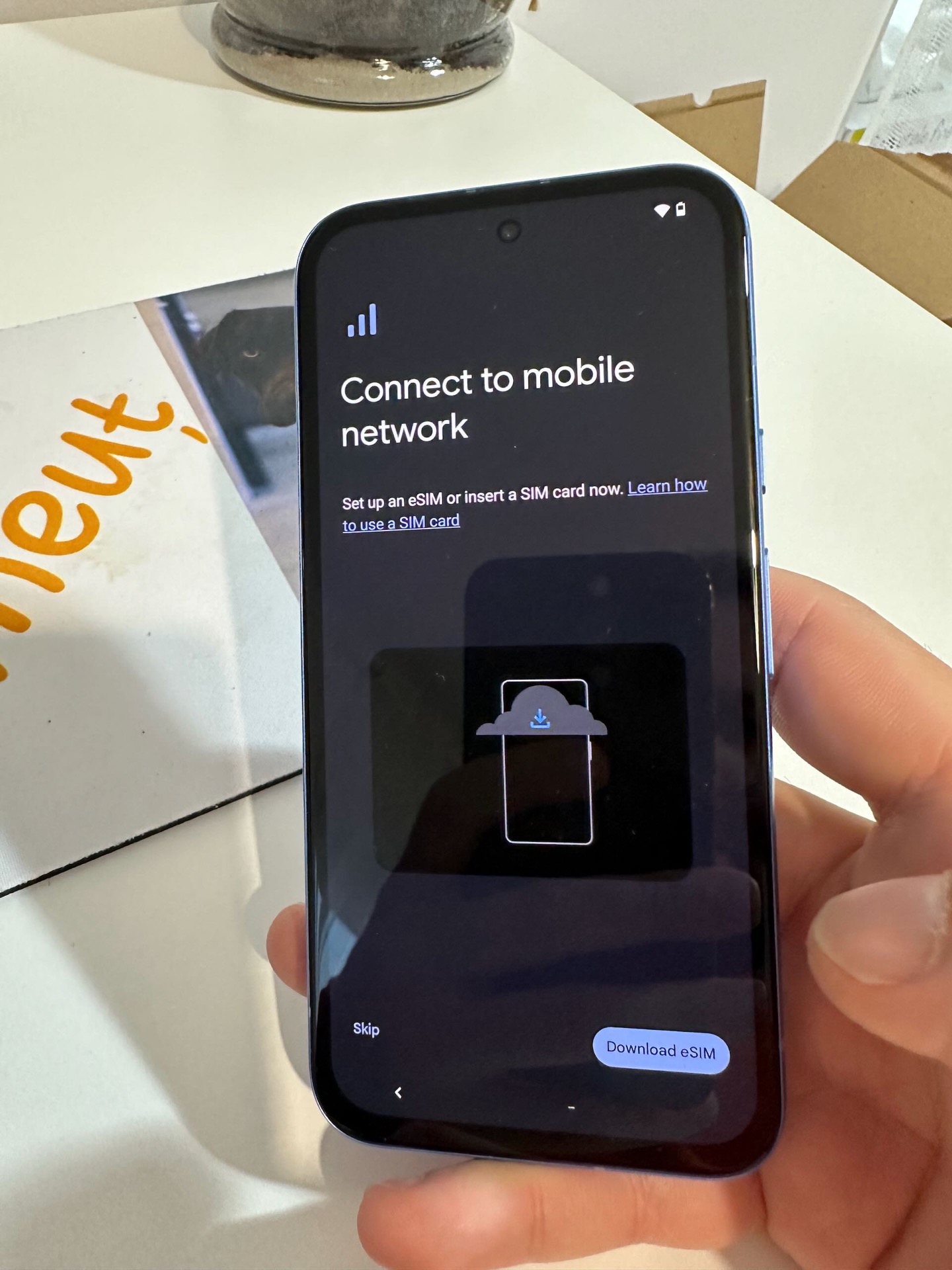 Setarea inițială a Google Pixel 8a