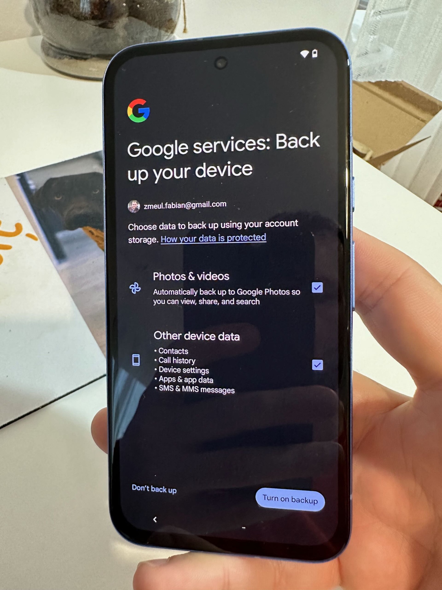 Setarea inițială a Google Pixel 8a