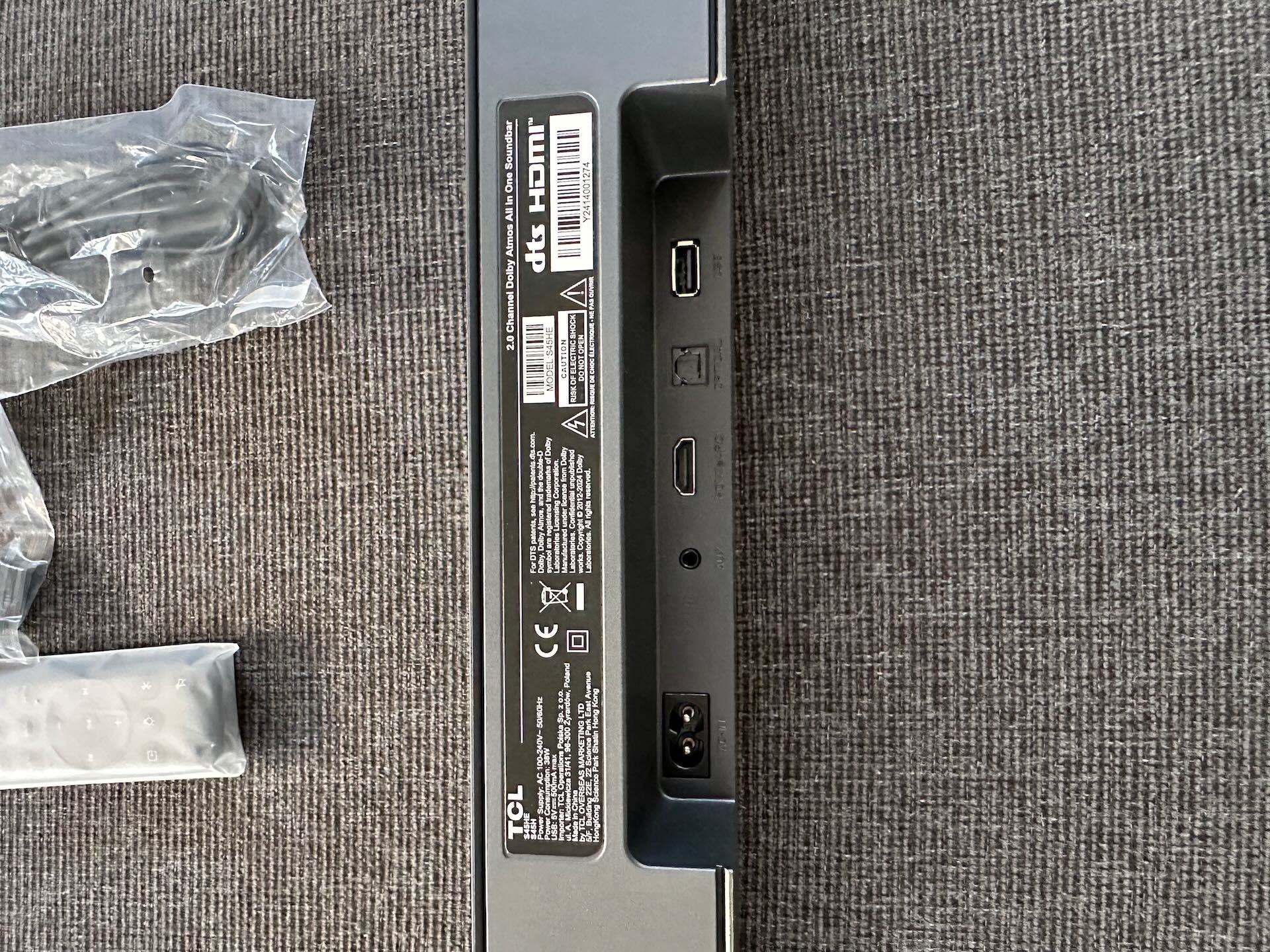 Soundbar TCL S45H: părere după un an de utilizare